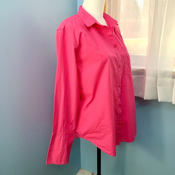 J. Crew Garçon Shirt in Pink Garment-dyed Cotton Poplin Size 10 - Picture 7 of 9